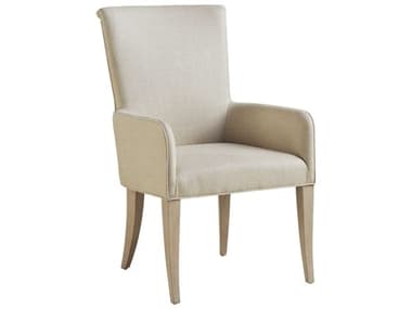Barclay Butera Malibu Serra Brown Fabric Upholstered Arm Dining Chair BCB01092688301