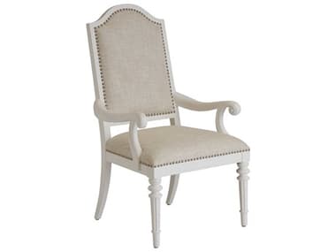 Barclay Butera Villa Blanca Beige Fabric Upholstered Corsica Arm Dining Chair BCB01093788101