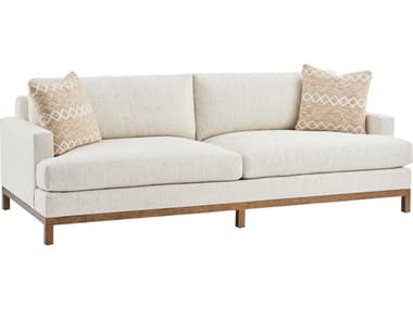 Barclay Butera Upholstery Horizon 88" Ocean White Fabric Upholstered Sofa BCB01517833CB40