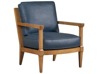 Barclay Butera Splashes 28" Blue Leather Accent Chair BCB01530411LL40