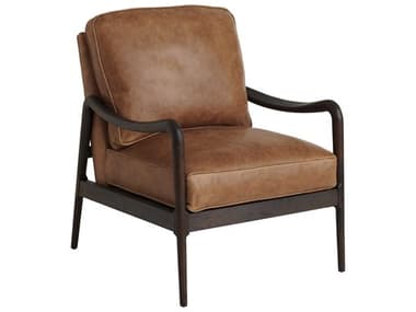 Barclay Butera Upholstery Leblanc 29" Brown Leather Accent Chair BCB01530811LL41