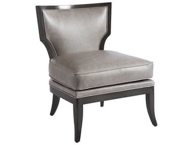 Barclay Butera Halston 25" Gray Leather Accent Chair BCB01533011LL40
