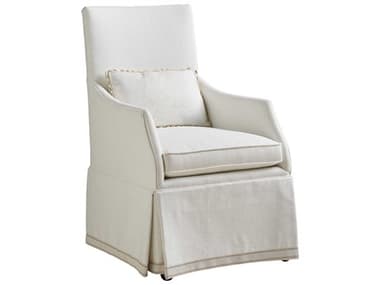 Barclay Butera Adelaide White Fabric Upholstered Arm Dining Chair BCB0153861340