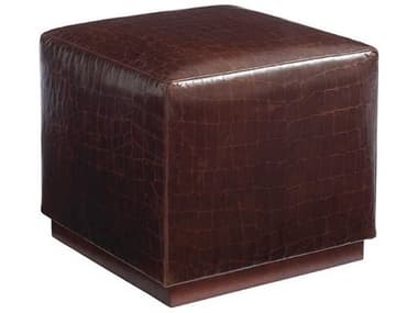 Barclay Butera Upholstery Colby 22" Leather Upholstered Ottoman BCB01545445LL