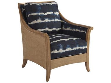 Barclay Butera Nantucket Raffia 34" Blue Fabric Accent Chair BCB538011AA