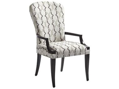 Barclay Butera Schuler Leather Beige Fabric Upholstered Arm Dining Chair BCB915883