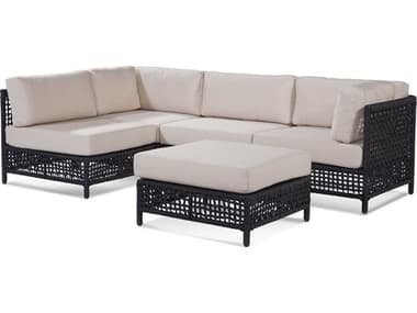 Braxton Culler Outdoor Bayside Black Five -Piece Sectional Sofa with Cushion BCO401B5PCSEC