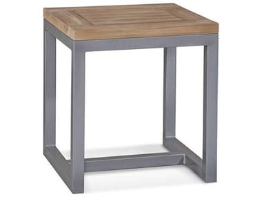 Braxton Culler Outdoor Alghero Teak / Gnmetal 20'' Wide Aluminum Square End Table BCO495071