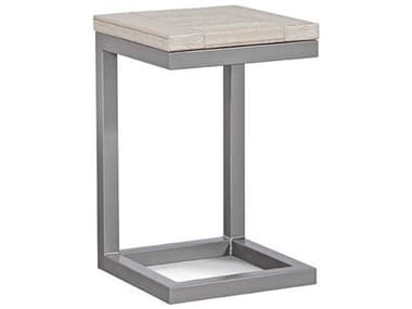 Braxton Culler Outdoor Alghero Antique Birch / Gunmetal 15'' Aluminum Recycled Plastic Square End Table BCO497171