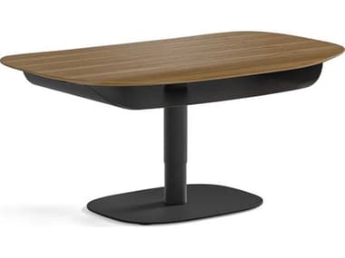 BDI Soma 43" Rectangular Wood Natural Walnut Black Coffee Table BDI1130WL