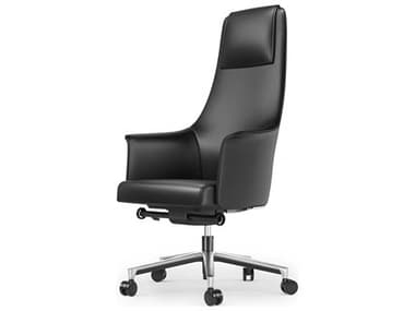 BDI Bolo Leather Adjustable Swivel Executive Desk Chair BDI3531BK