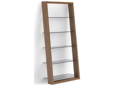 BDI Eileen Natural Walnut Grey Bookcase BDI5166WL