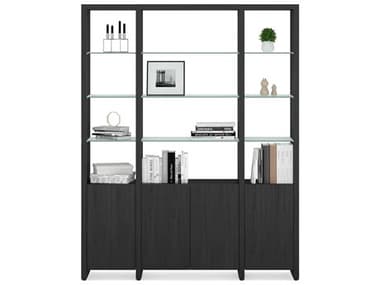 BDI Linea Shelf 66&quot; Charcoal Stained Ash Bookcase BDI580121CRL