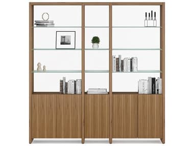 BDI Linea Natural Walnut Clear Bookcase BDI580212WL