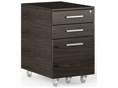 BDI Sequel-20 15" Charcoal Stained Ash File Cabinet BDI6107CRL