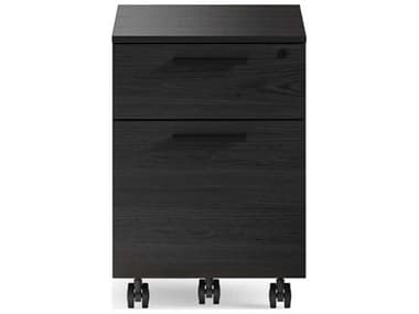 BDI Linea Office Charcoal Stained Ash File Cabinet BDI6227CRL