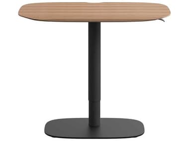 BDI Soma Height Adjustable & Standing 35" Natural Walnut Black Base Brown Wood Laptop Stand Desks BDI6331WL