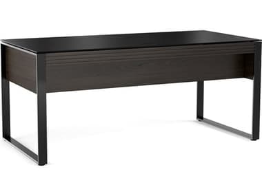 BDI Corridor Charcoal Stained Ash Black Hardwood Executive Desk BDI6521CRL