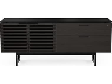 BDI Corridor Charcoal Stained Ash Black File Cabinet BDI6529CRL