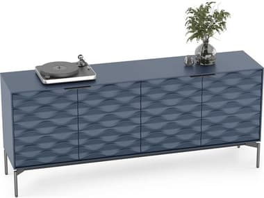 BDI Ripple 79'' Ocean Brushed Carbon Clear Credenza Sideboard BDI7629OCCA