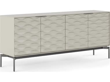 BDI Ripple 79'' Stone Brushed Carbon Clear Credenza Sideboard BDI7629STCA