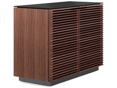 BDI Corridor Chocolate Stained Walnut Black Brown Hardwood Accent Chest BDI8108CWL