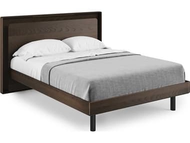 BDI Linq Toasted Oak Black Brown Hardwood Wood Queen Platform Bed BDI9117TOK