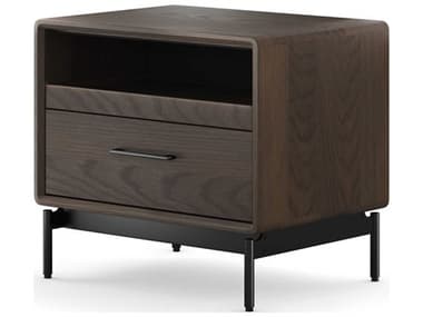 BDI Linq 1-Drawer Brown Hardwood Nightstand BDI9182TOK