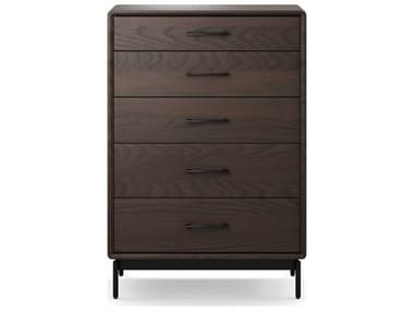 BDI Linq Toasted Oak Black Brown Hardwood Accent Chest BDI9185TOK