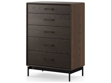 BDI Linq Toasted Oak Black Brown Hardwood Accent Chest BDI9185TOK