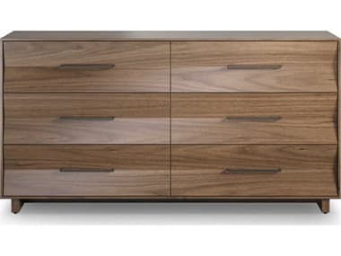 BDI Kava 6-Drawers Brown Hardwood Double Dresser BDI9686WL