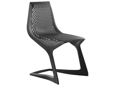 Bernhardt Design Plank Outdoor Myto Black Recycled Plastic Dining Chair BDO12072001