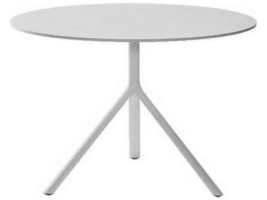 Bernhardt Design Plank Outdoor Miura White 43'' Wide Round Dining Table BDO95560102FM02
