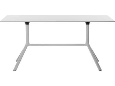Bernhardt Design Plank Outdoor Miura White 55'' Rectangular Folding Dining Table BDO958601FD02FM02