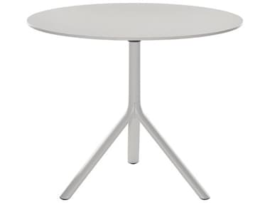 Bernhardt Design Plank Outdoor Miura White 35'' Round Folding Dining Table BDO959201FD02FM02