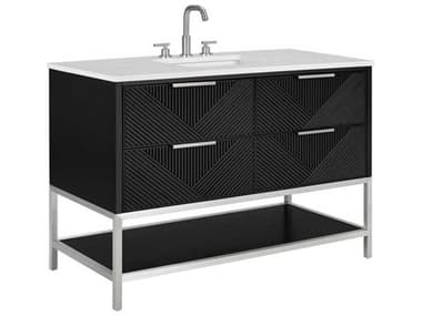 BEMMA Diamond 48" Charcoal Black Brushed Nickel Vanity BEMVDM48SFM07BN