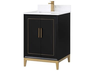 BEMMA Gracie 24" Midnight Black Bathroom Vanity BEMVGR24SFM04BS