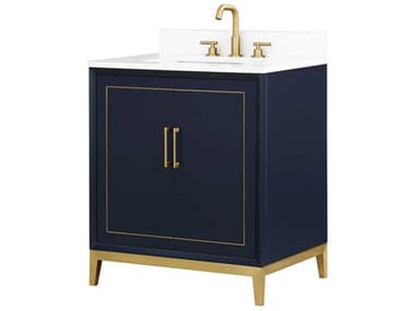 BEMMA Gracie 30" Pacific Blue Satin Brass Vanity BEMVGR30SFM02BS