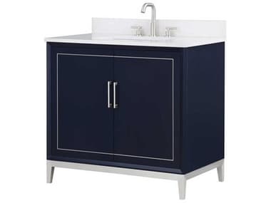 BEMMA Gracie 36" Pacific Blue Brushed Nickel Vanity BEMVGR36SFM02BN