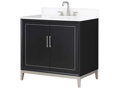 BEMMA Gracie 36" Midnight Black Brushed Nickel Vanity BEMVGR36SFM04BN