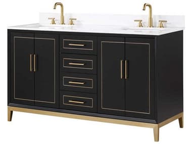 BEMMA Gracie 60" Midnight Black Vanity BEMVGR60DFM04BS