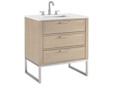 BEMMA Markham 30" Cashmere Grey Brushed Nickel Vanity BEMVMK30SFM01BN