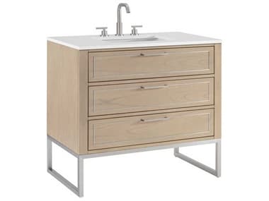 BEMMA Markham 36&quot; Cashmere Grey Brushed Nickel Vanity BEMVMK36SFM01BN