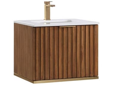 BEMMA Terra 24&quot; Walnut Satin Brass Vanity BEMVTR24SWM05BS