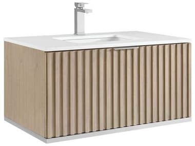BEMMA Terra 36&quot; Cashmere Grey Brushed Nickel Vanity BEMVTR36SWM01BN