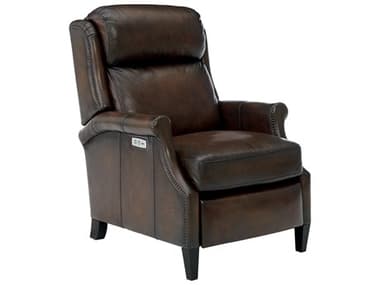 Bernhardt Plush Albert Power Motion Dark Brown Leather Recliner BH178RLO