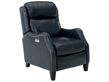 Bernhardt Isaac Power Motion Marine Blue Leather Recliner BH180RLO