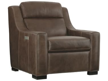 Bernhardt Germain Power Motion 38" Brown Leather Upholstered Recliner BH2022RCO