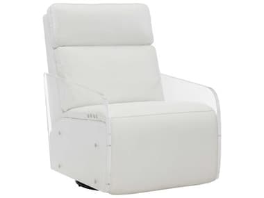 Bernhardt Living Parc 28" White Clear Leather Upholstered Recliner BH229RLO