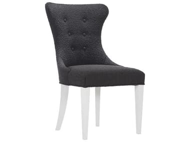 Bernhardt Silhouette Black Fabric Upholstered Side Dining Chair BH307547